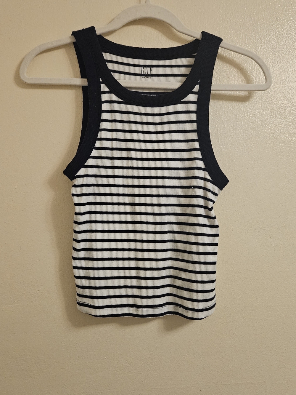 GAP Navy & White Striped Ribbed Tank
